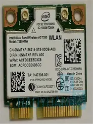 Wifi карта для Intel Двухдиапазонная Беспроводная-AC 7260HMWAC 7260HMW half Mini PCI-e BT4.0 Wifi карта D P/N: 0NMTXR REV A00