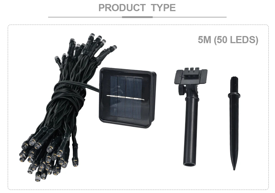 5M 10M 20M Solar LED String Lamp (11)