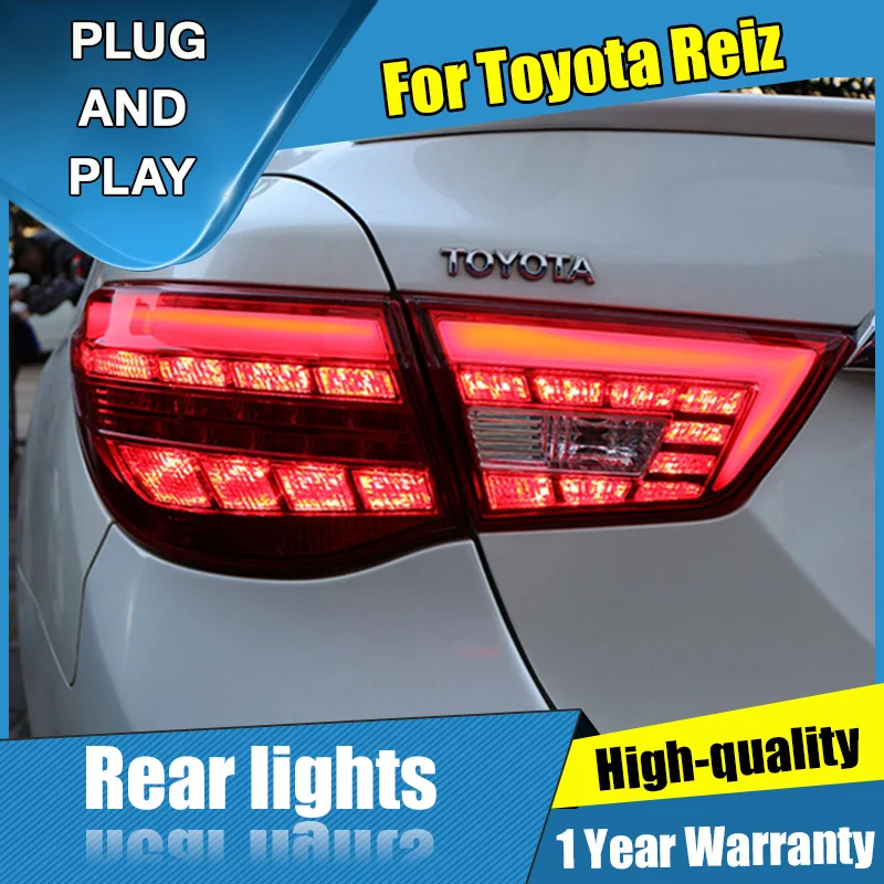 Автомобильный Стайлинг для Toyota Reiz светодиодный задняя фара 2013- задний фонарь DRL+ тормоз+ Парк+ сигнал с hid kit 2 шт