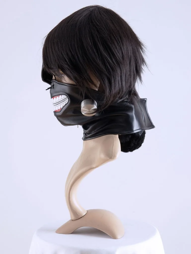 Athemis маска в стиле канеки Кен, с регулируемой застежкой-молнией, высокого качества, как и аниме косплей