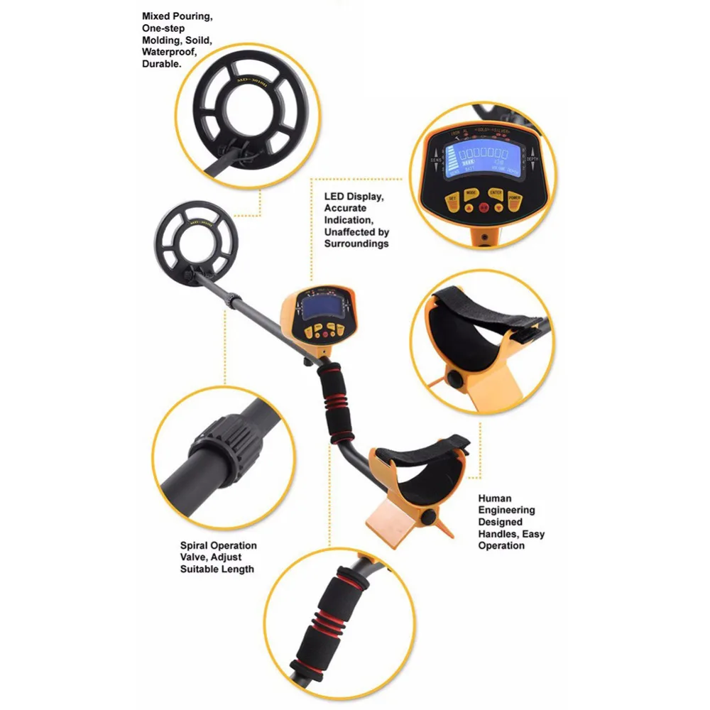 MD3009II под наземный металлоискатель Золотой наземный металлоискатель Nugget Высокая чувствительность детектор серебра