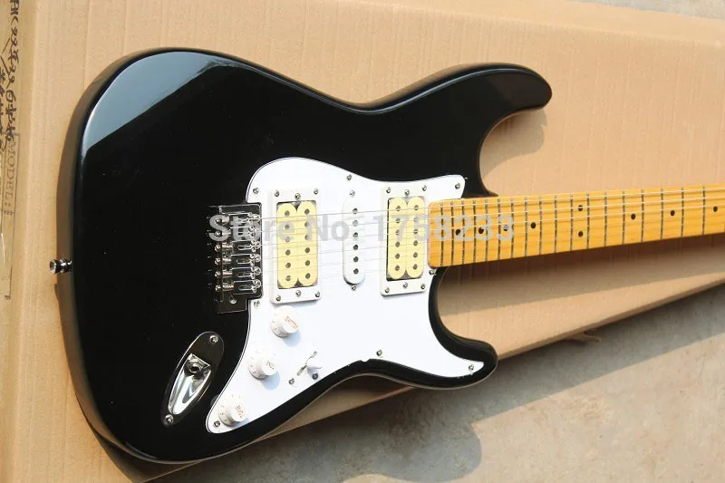 

. New Arrival Stratocaster made in usa 6 string black Electric Guitar !! Free shipping