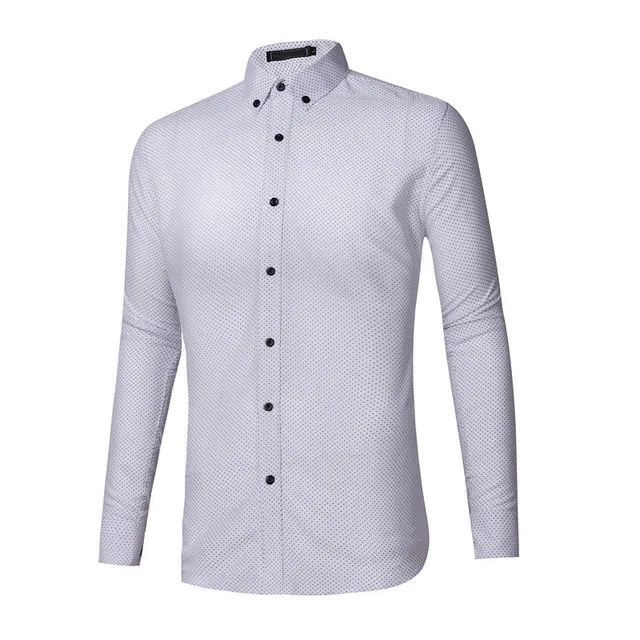 Men's Business Elite Shirts 2016 Spring New Arrival Fashion Printing Casual Slim Fit Breathable