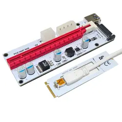 M.2 NGFF PCI-E X16 слот карты передачи добыча m.2 Riser с sata 6pin 4pin molex Riser Card Райзер для добывания монет Биткойн