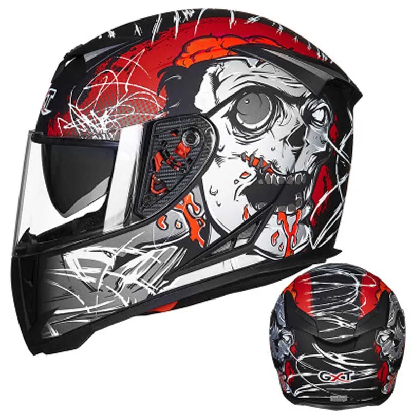 

Winter warm GXT full face helmets double visor motorcycle helmet Motorbike capacete M L XL XXL