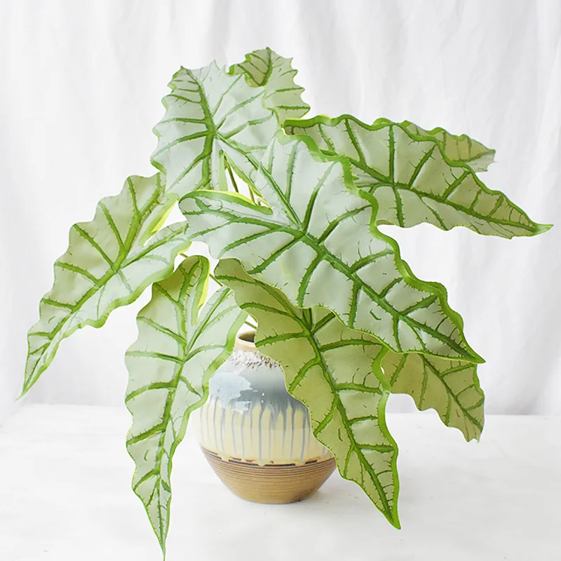 

super-large 9 forks white fairy leaves branch real touch leaves greenery artificial plants home garden decoration