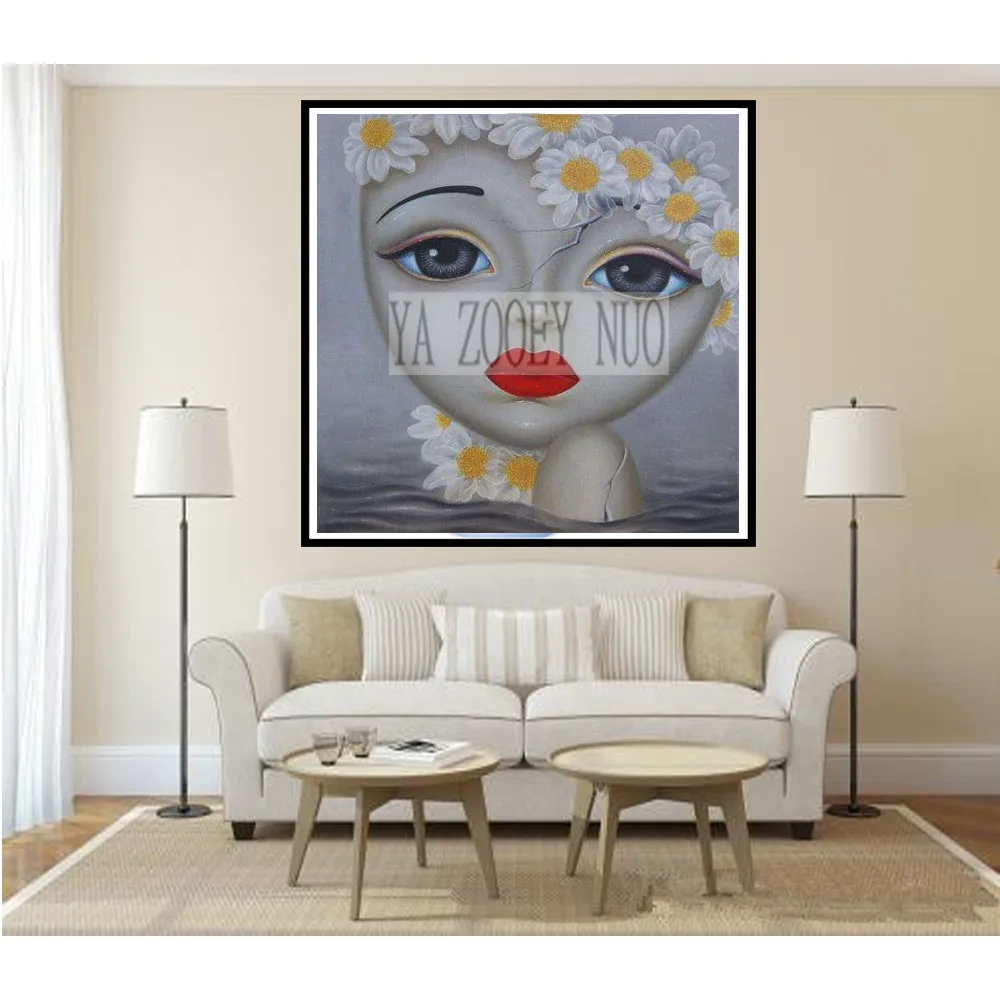 

YA ZOOEY NUO NEW DIY Diamond Painting Cross Stitch Girl Crystal Needlework 5D Diamond Embroidery Girl Full Diamond Decor K1646