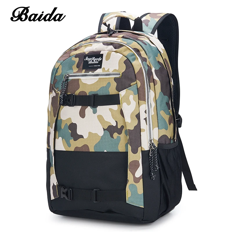 DAIDA Mens Casual Daypacks Men Cool Laptop Bag Canvas Backpack Camouflage School Bags For Boy ...