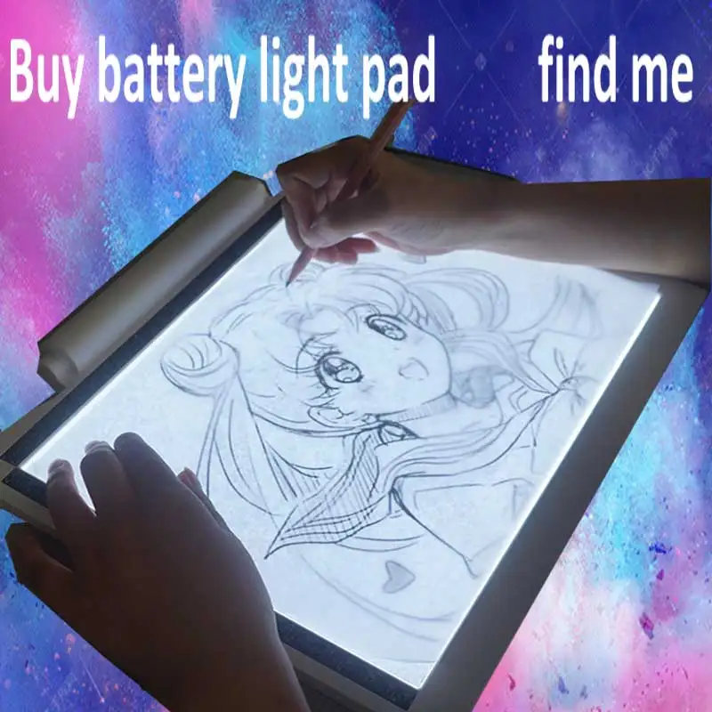 

A4 white frame led light pad USB connection low-middle-high brightness tracing drawing board for animation,diamond painting