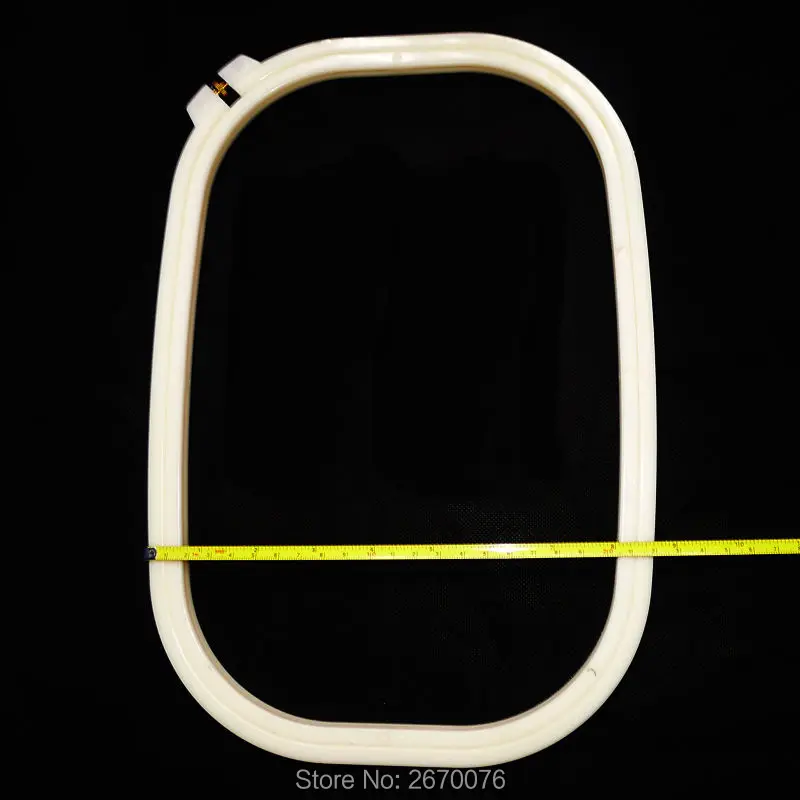 

Oval 8.3*12.2' Embroidery Frame Adjustable Rectangle Plastic Cross Stitch Hoop Ivory Art Craft DIY Hoops Sewing Tools 1pc