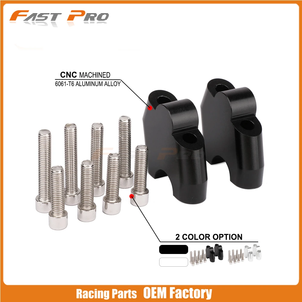 

CNC Billet HandleBar Fat Bar Risers Mount Clamp Adaptor For NC700S NC700X NC750X CB500X NC 700 750 S X CB 500X