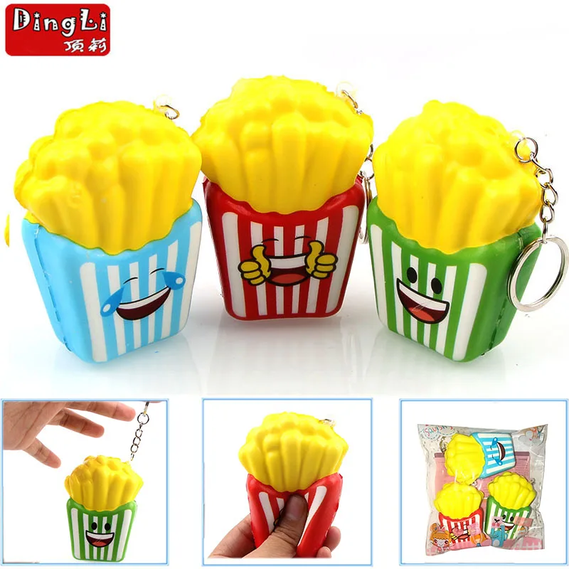 

Jumbo Squishy Toy Soft PU Slow Rising Stretchy Squeeze Kawaii Cartoon Colored fries Pressure Reliever Child Kid Toys Birth Gifts