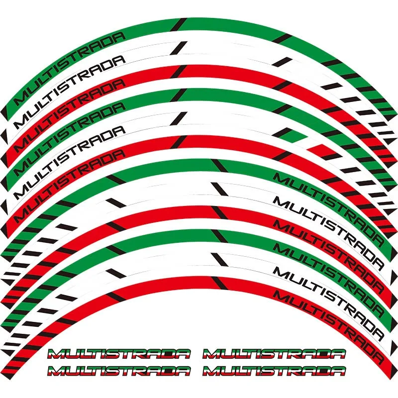 Колеса мотоцикла отличительные светоотражающие наклейки обода полосы для DUCATI MULTISTRADA 1260 1200 1200 s
