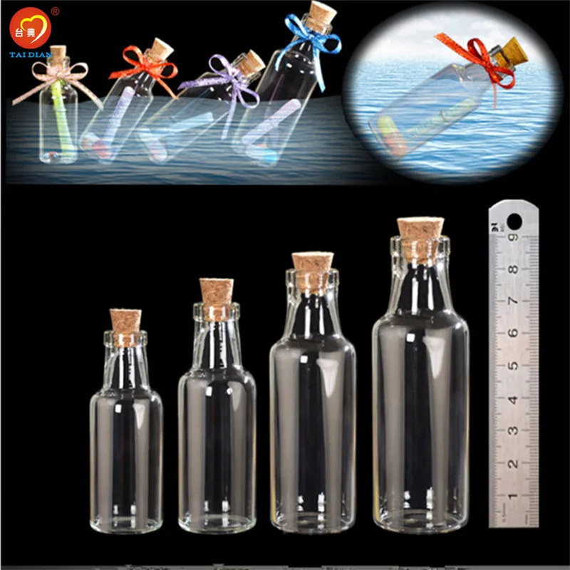 Glass Wishing Bottles With Cork Drift Bottle For Wedding Holiday Decoration Christmas Gift