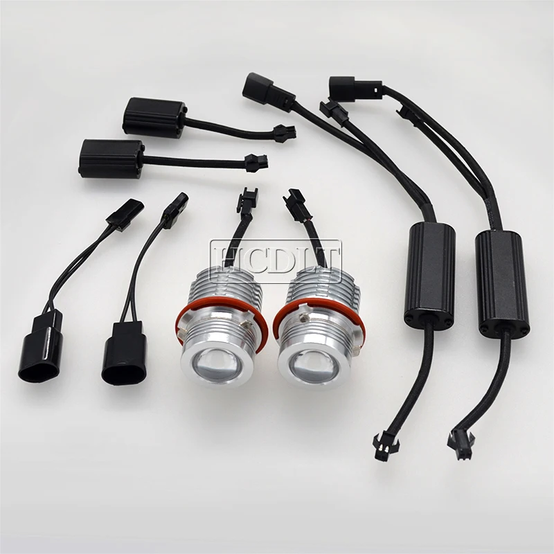 HCDLT GENUINE E39 80W LED DAYTIME RUNNING LIGHT E39 E60 E53 E63 E83 X3 E87 X5 LED MARKER KIT 6500K WHITE LED  HALO RING MARKER (7)