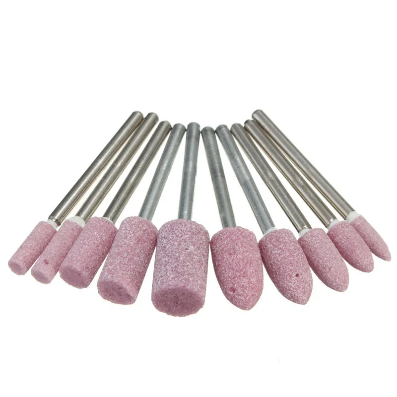 10pcs 1/8inch  Mini Shank Abrasive Mounted Stone Polish Grinding Wheel Rotary Tools