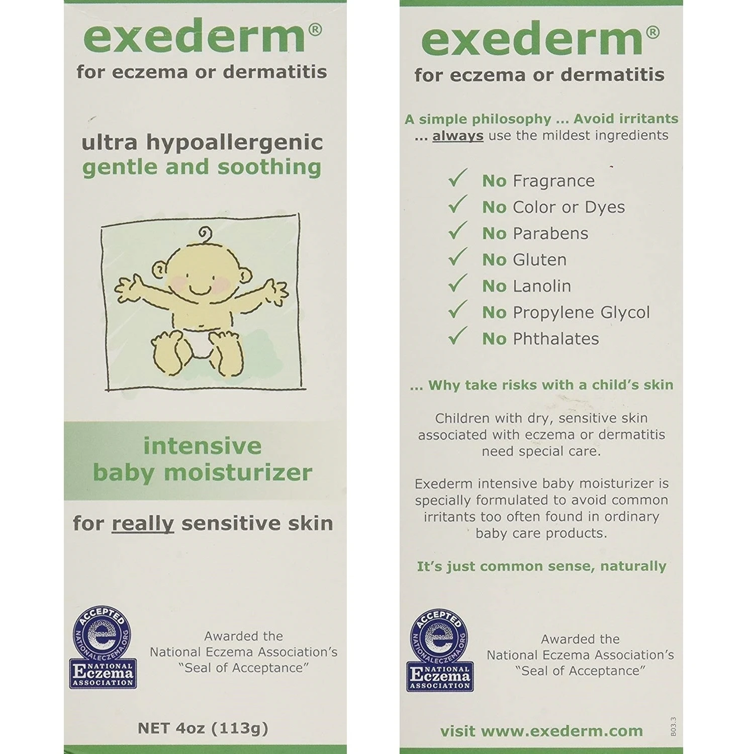 exederm intensive moisturizer