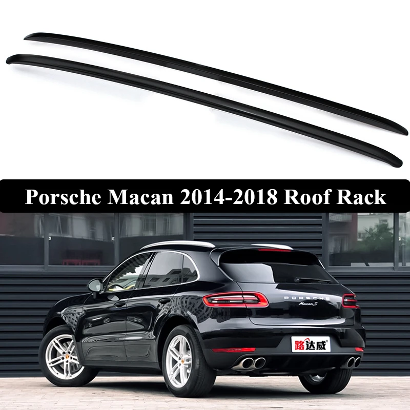 JIOYNG لبورشه Macan 2014-2019 حامل سقفي القضبان شريط حامل الحقائب القضبان أعلى رفوف السكك الحديدية صناديق سبائك الألومنيوم JIOYNG لبورشه Macan 2014-2019 حامل سقفي القضبان شريط حامل الحقائب القضبان أعلى رفوف السكك الحديدية صناديق سبائك الألومنيوم