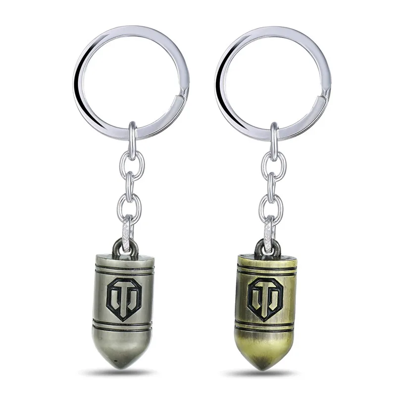 2 Colors World of Tanks Metal Keychain Black Zinc Key Ring Chian Hodler Fashion Jewelry Dropshipping Gift For Male Porte Clef | Украшения и