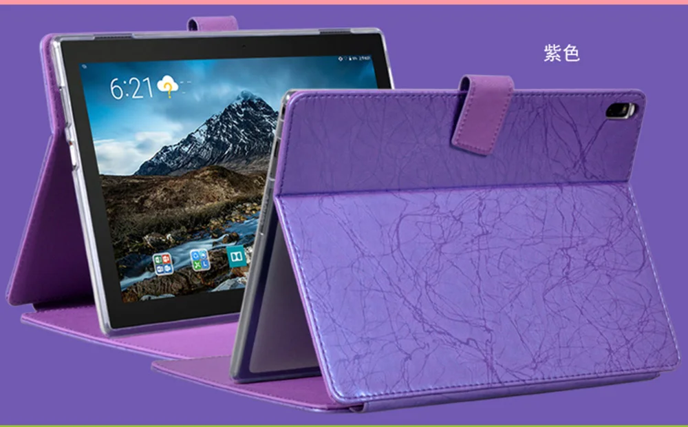 Чехол для планшета Для lenovo Tab4 10 Plus из искусственной кожи и ТПУ чехол для lenovo Tab 4 10 TB-X704N TB-X704F Plus чехол+ стилус - Цвет: Purple