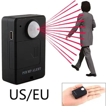 미니 GSM PIR 알람 모션 센서 알람 적외선 무선 GSM 알람, 도난 방지 모션 감지기, EU 플러그 포함, 고감도