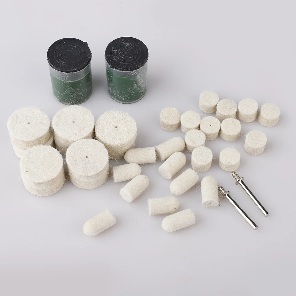 

36Pcs Soft Felt Buffing Burr Polishing Wheels Brushes Kits for Metal Rotary Tools Promotion Dremel Accessories Polishing Pad