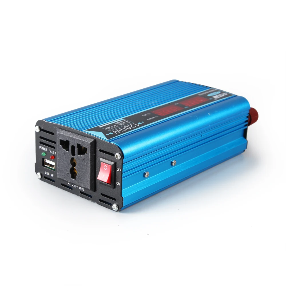 peak power 1200W solar power inverter 12V 24V 220V 230V inveter modified sine wave with latest P-1/2/3/4/5 fault code display