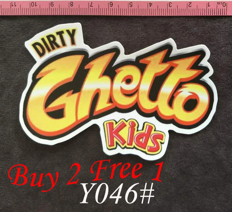 Y046 DIRTY GHETTO KIDS PVC Big Sticker Home Decor Fridge Styling Wall Travel Suitcase Graffiti