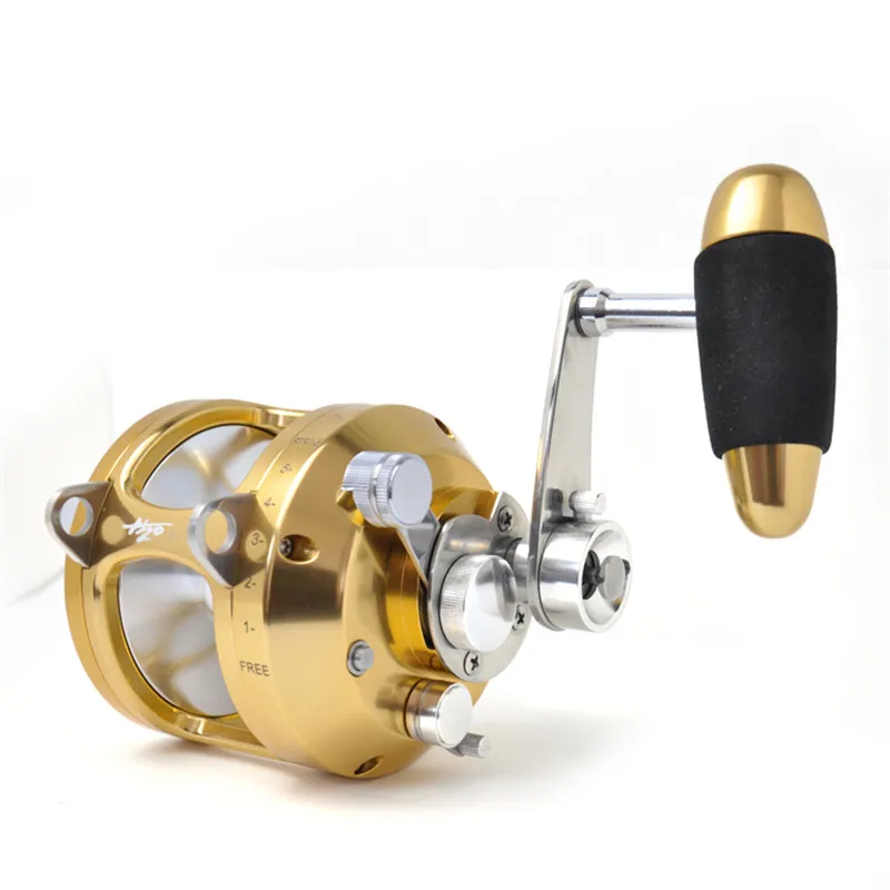 

2 speed reels full metal body jigging reel HW20 boat fishing trolling reels