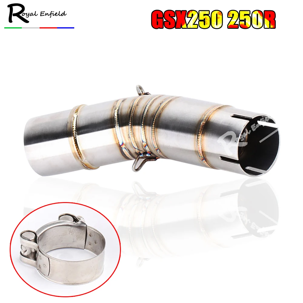 

For suzuki GSX250R GSX250 GW250 Motorcycle Exhaust Modified Middle Link Contact Pipe Tube Slip On GSX 250R GSX 250 GW 250