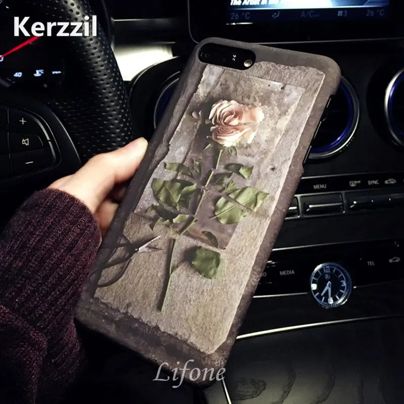 Чехол Kerzzil в стиле ретро с изображением сломанных роз для iPhone 7 6 6S Plus матовый