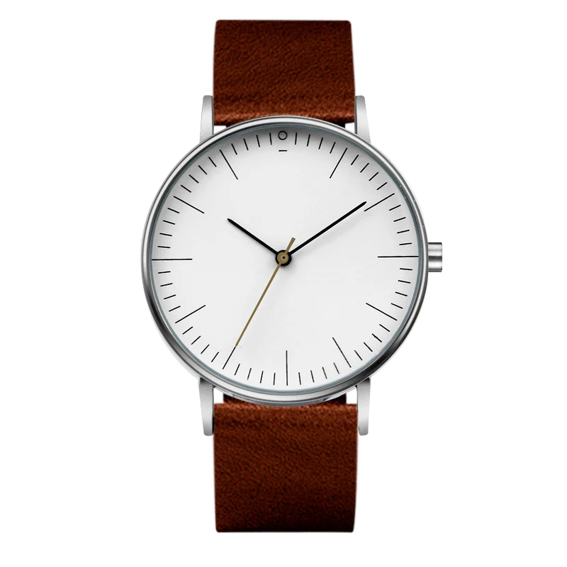 

Minimalist Mens Watches Fashion Business Quartz-Watch Leather Strap Male Watches Relogio Masculino