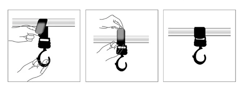 2 шт./упак. Детские коляски вешалка сумка для коляски крючки Наивысшее качество сильный Пластик коляска вращаться на 360 корзину крюк коляска