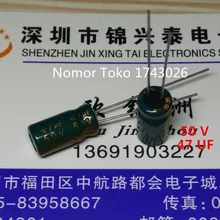 Pengiriman gratis 50 pcs/lot 50 V 47 UF 6*11mm 6mmX11mm Aluminum electrolytic capacitor ic …