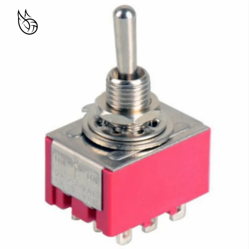 

1 pcs NEW Red 9 Pin ON-OFF-ON 3 Position Mini Toggle Switch AC 6A/125V 3A/250V