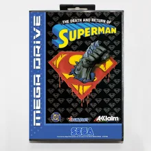 Возврат Супермена 16 бит игра sega Mega Drive карта с розничной коробкой для sega Mega Drive для Genesis