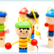 Детские развивающие детские мини деревянные Пираты Игрушка-свисток 4 шт набор, милый пиратский мультяшный свисток дети свист детское дерево игрушки