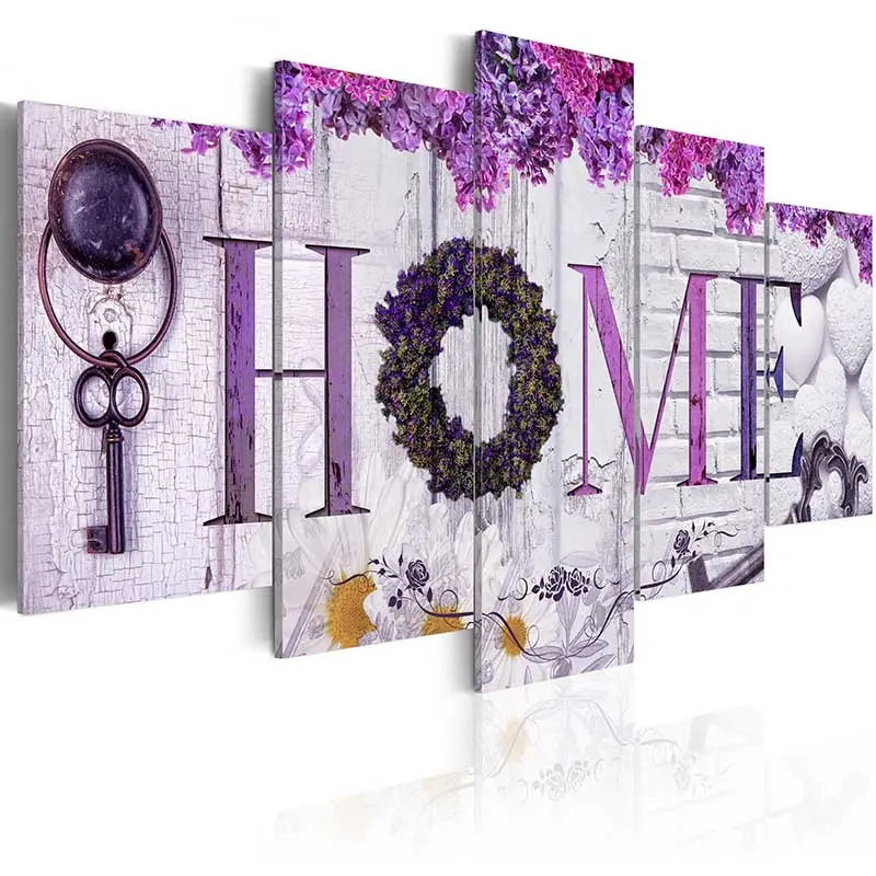 5 panel Multi pictures sweet HOME 5d diy Diamond painting full Square