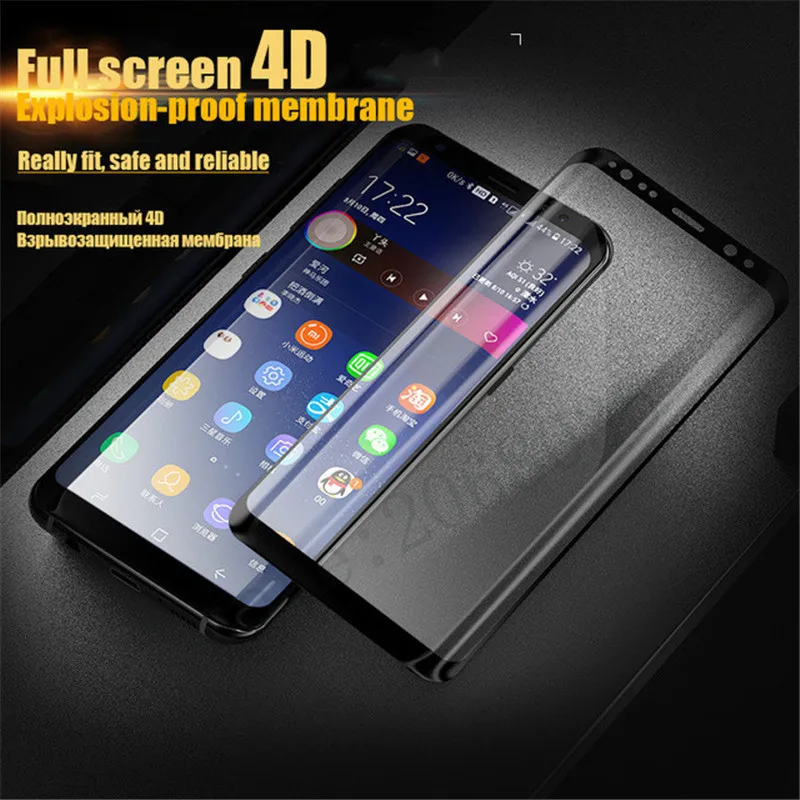 

4D Curved Full Tempered Glass For Samsung Galaxy S8 S9 Plus Screen Protector Cover Explosion-proof For Samsung S8 Note 8 Glass