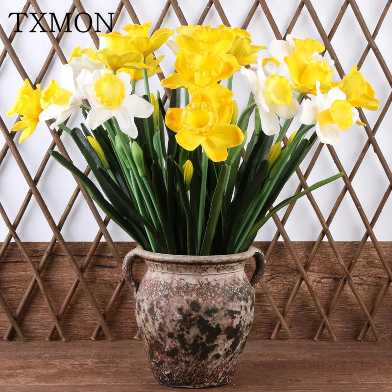 искусственные цветы kunstblumen для декора Пасторальный стиль daffodil