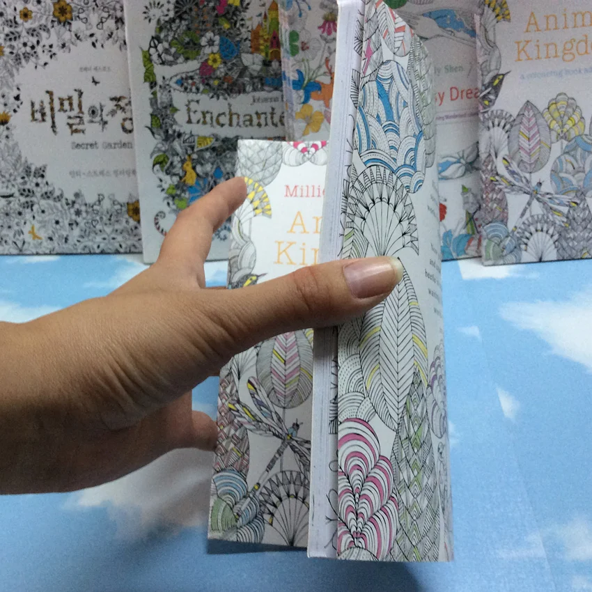 Animal Kingdom English Edition Antistress Coloring Book For Children Adults Graffiti Painting Drawing Art Book 24 Pages
