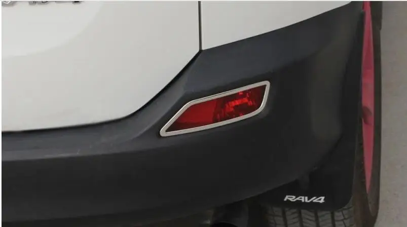 Из нержавеющей стали сзади противотуманных фар Крышка Накладка для Toyota RAV4 2013 2014