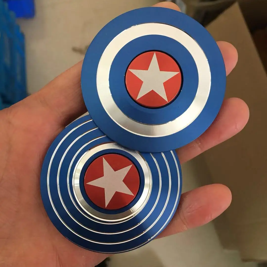 Новая модель Капитан Америка игрушка для снятия стресса Спиннер щит алюминиевый сплав гироскоп