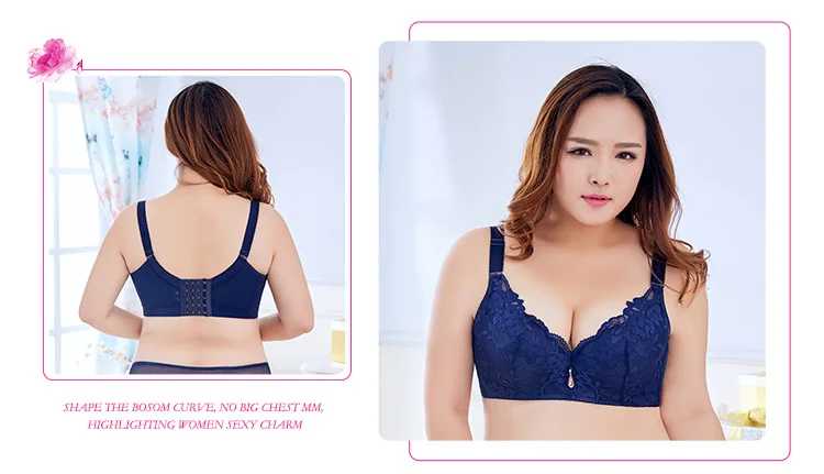 Push Up Bra для женщин; Большие размеры бюстгальтер сексуальный Кружево Bralette bh белье Нижнее Бельё для девочек большой Размеры 44 46 48 50 sostenes Mujer grande Бюстгалтер лифчик белье женское женское белье бюс