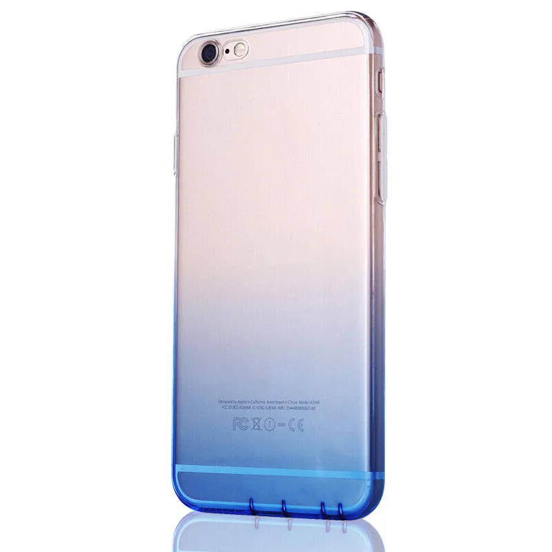 Градиент Цвет чехол для iPhone 7 8 плюс 5 5S SE 6 6s X 10 ультра тонкий мягкий силиконовый