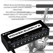 ДЖОЙО JP-02 источник питания 2 гитара педаль устройство с 10 изолированных выходов и 3 Электропитание гитара эффект педали питания станции горячий
