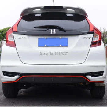 

For Honda fit JAZZ Bumper Diffuser spoiler 2018 ABS Plastic Rear Diffuser Bumper Trunk Protector Cover Car Styling