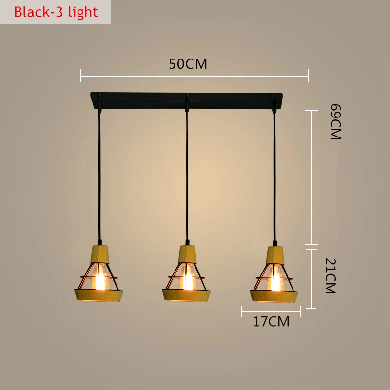 Современный деревянный потолочный светильник для прихожей, крыльца, балкона, спальни, гостиной, поверхностного монтажа, квадратный/круглый светодиодный потолочный светильник - Цвет корпуса: Black 3lights square