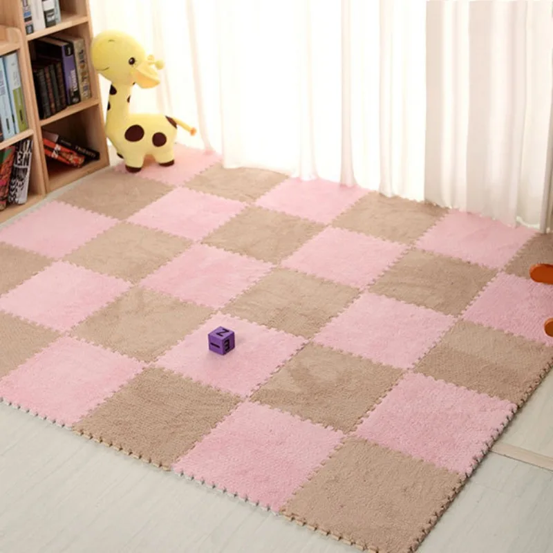 Nursery Stitching Rugs Environmental Plush Interlocking Foam Pad Puzzle