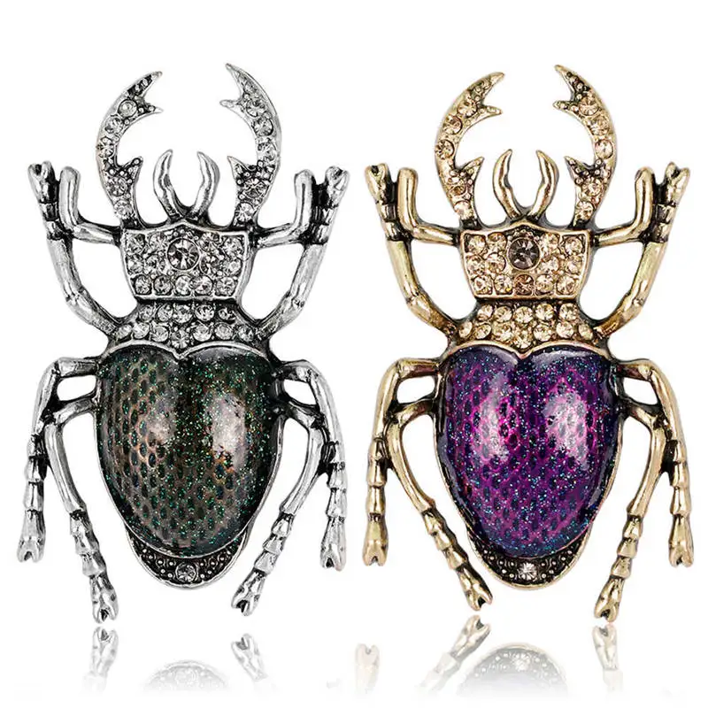Брошь в виде насекомых Scarab значок на булавке креативный подарок ювелирные